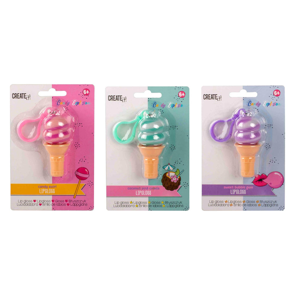 Creëer het! Candy Explosion Lipgloss Ijsje Sleutelhanger