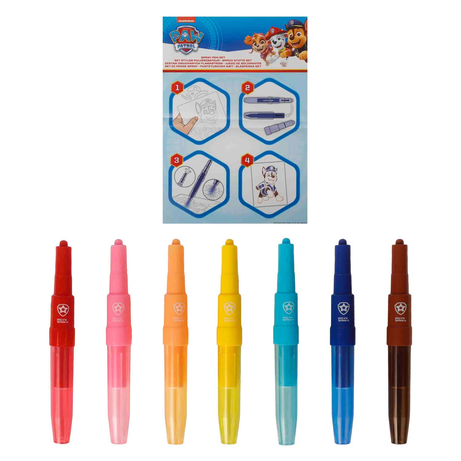Canenco paw patrol spray pen set | 6 stuks