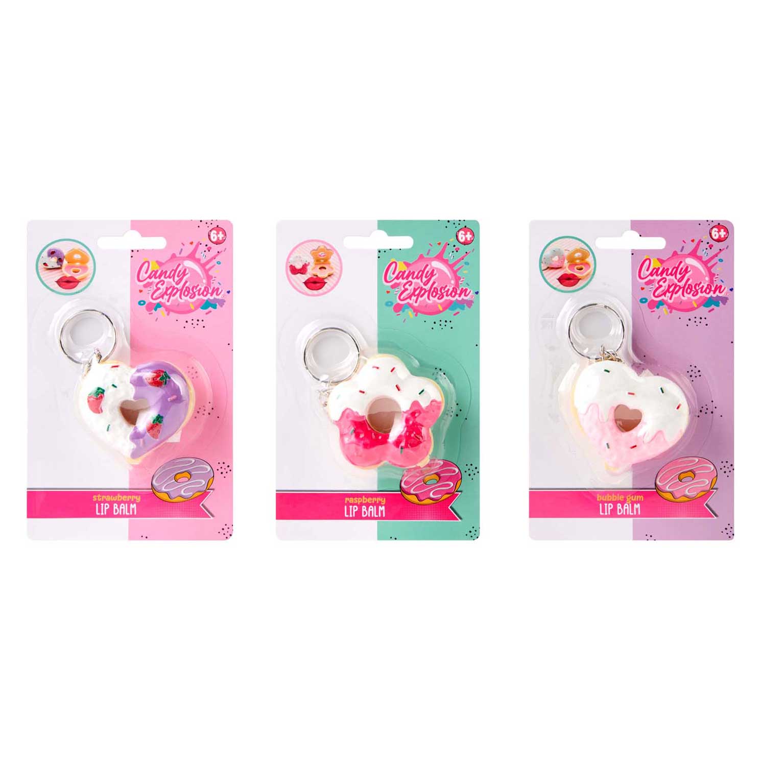 Canenco create it! candy explosion donut lippenbalsem sleutelhanger