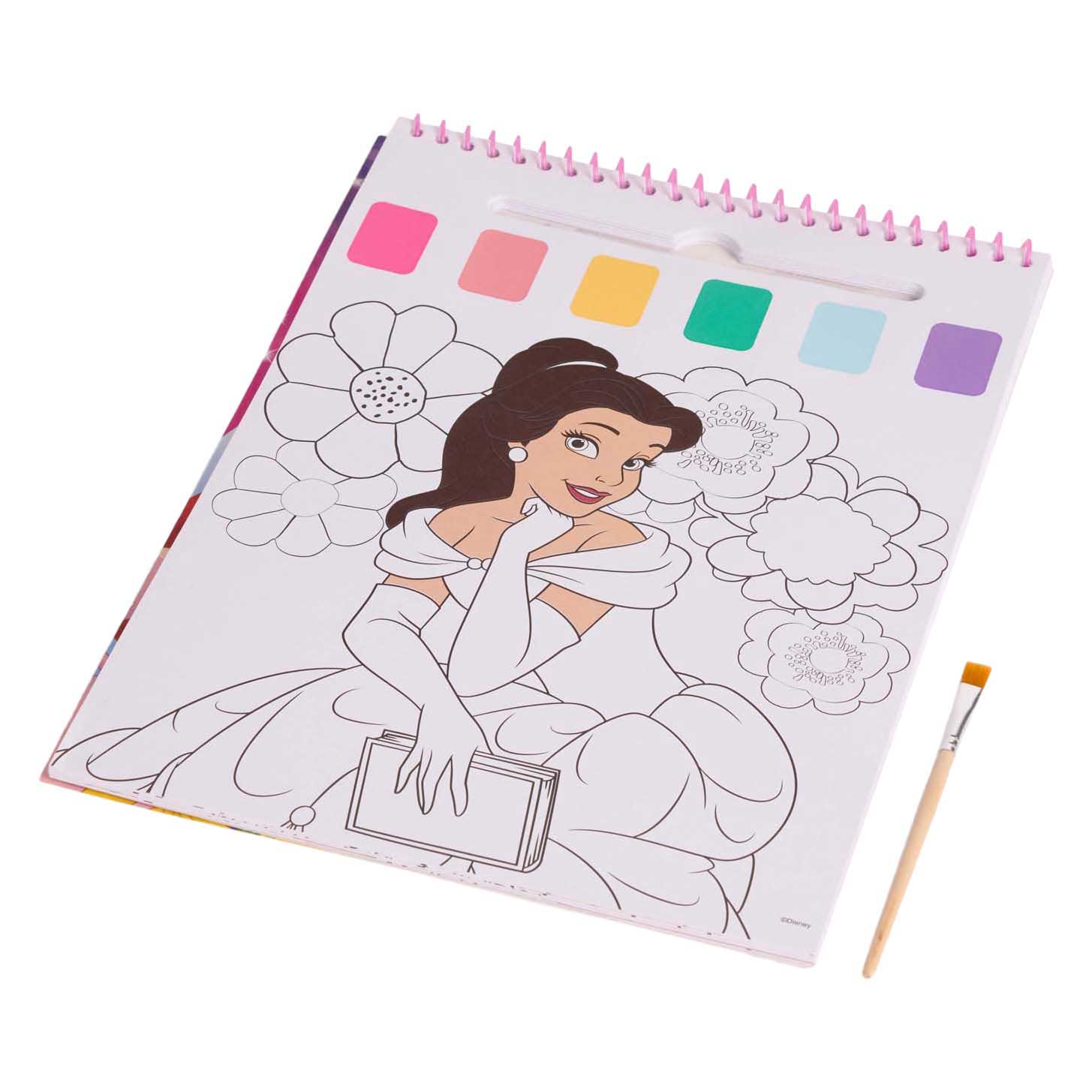Canenco disney princess water verfset boek - incl kwast