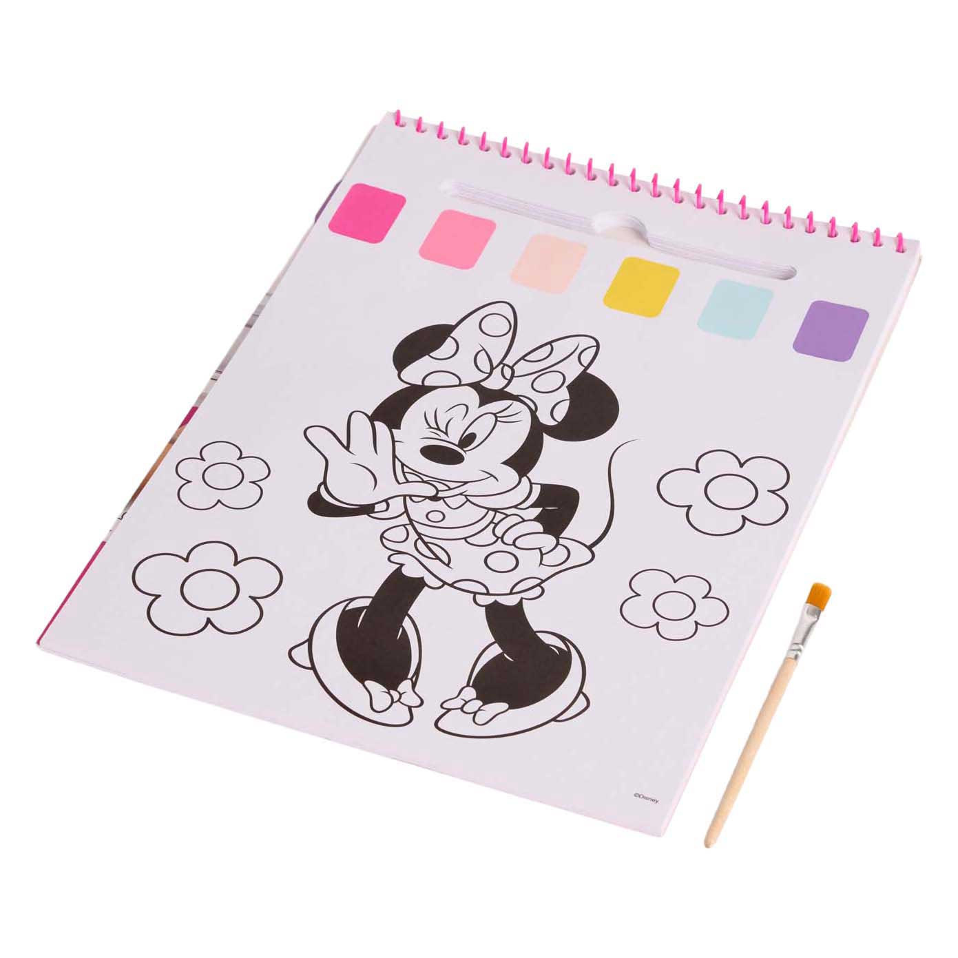 Canenco minnie mouse water verfset boek - incl kwast