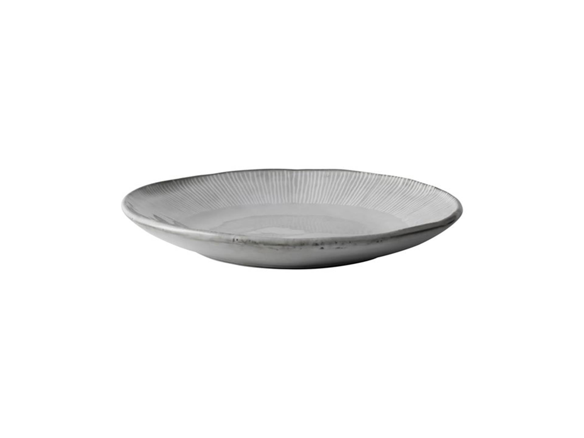 Dutch rose organic bord 21,5cm grijs 4st