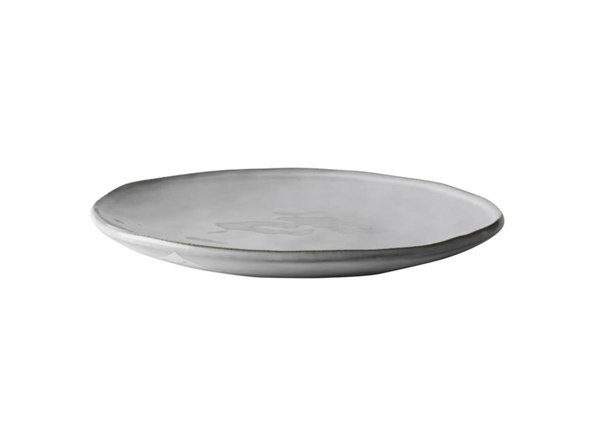 Dutch rose organic bord 26,5cm grijs 4st