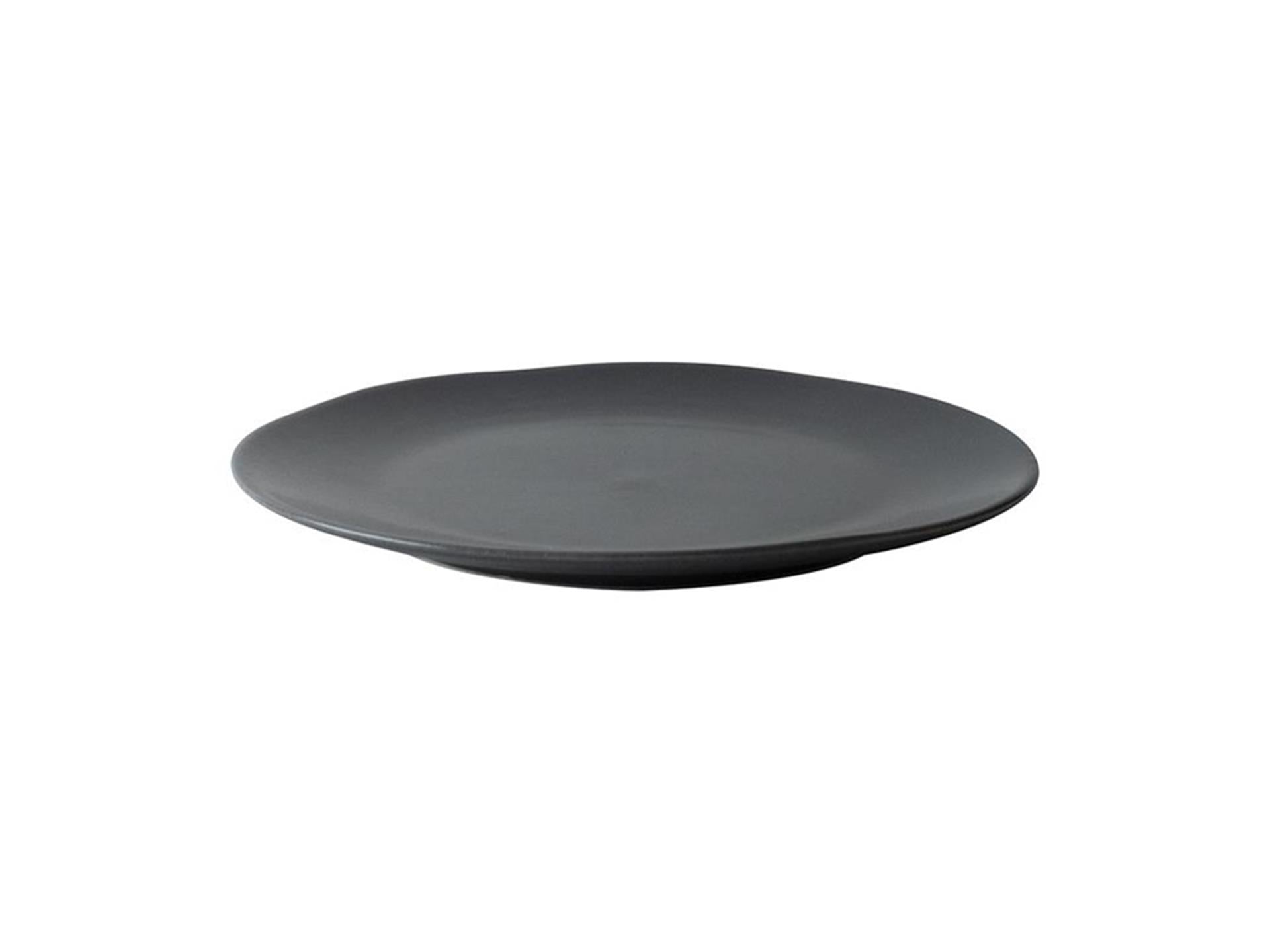 Dutch rose velvet bord plat ø20,5cm mat zwart 4st