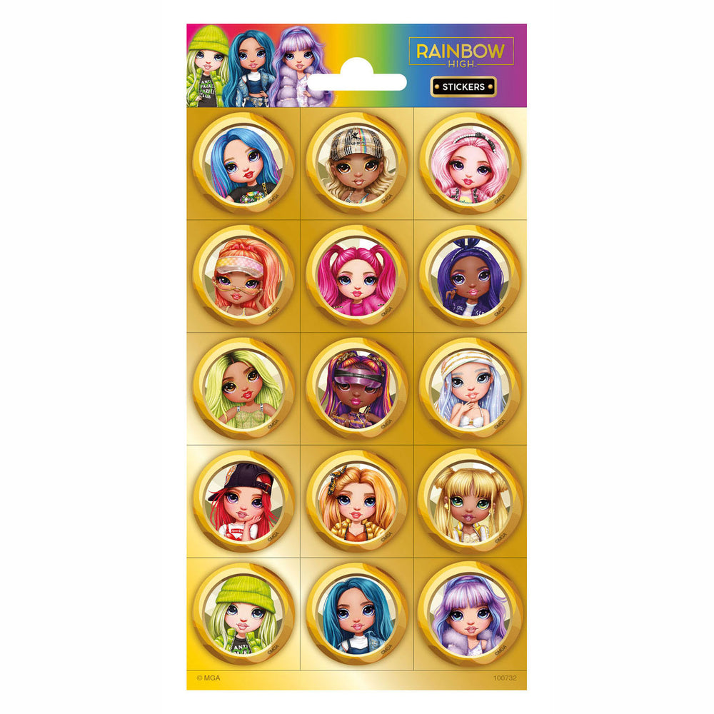 Totum stickervel regenboog hoog