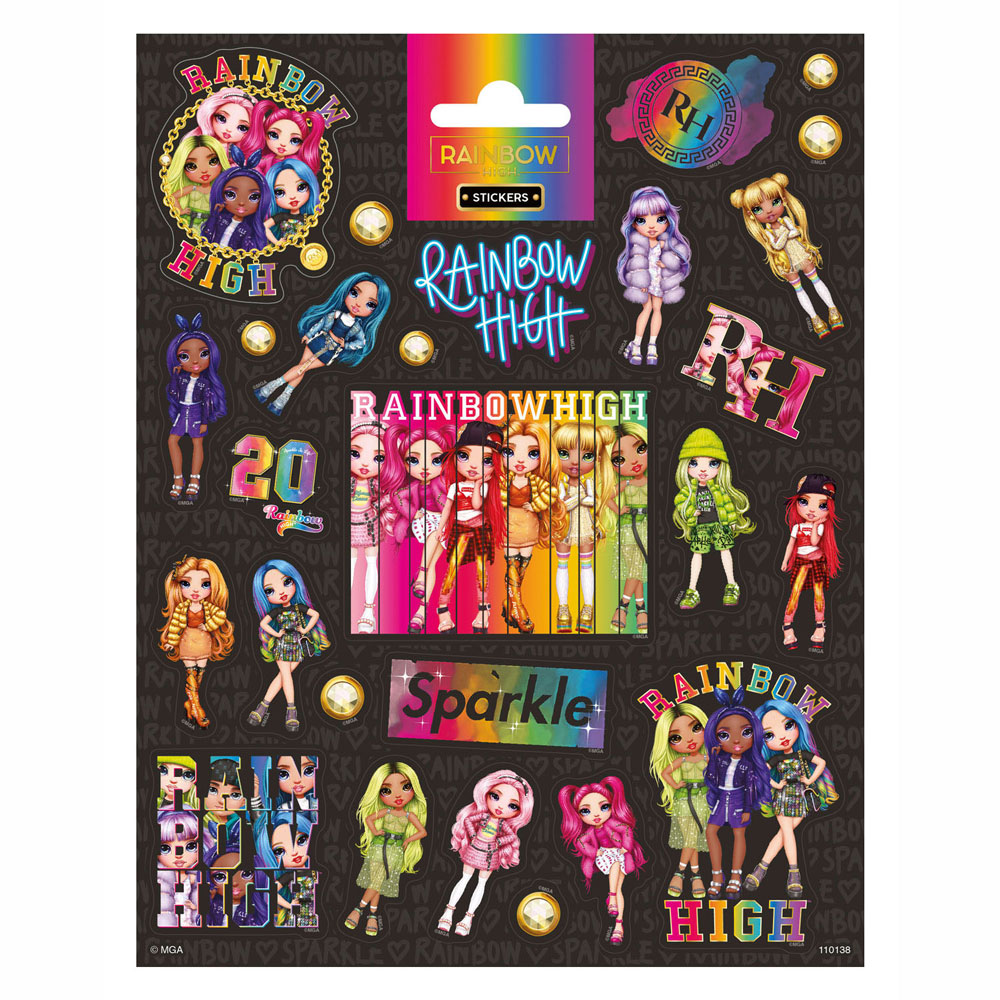 Totum stickervel regenboog hoog