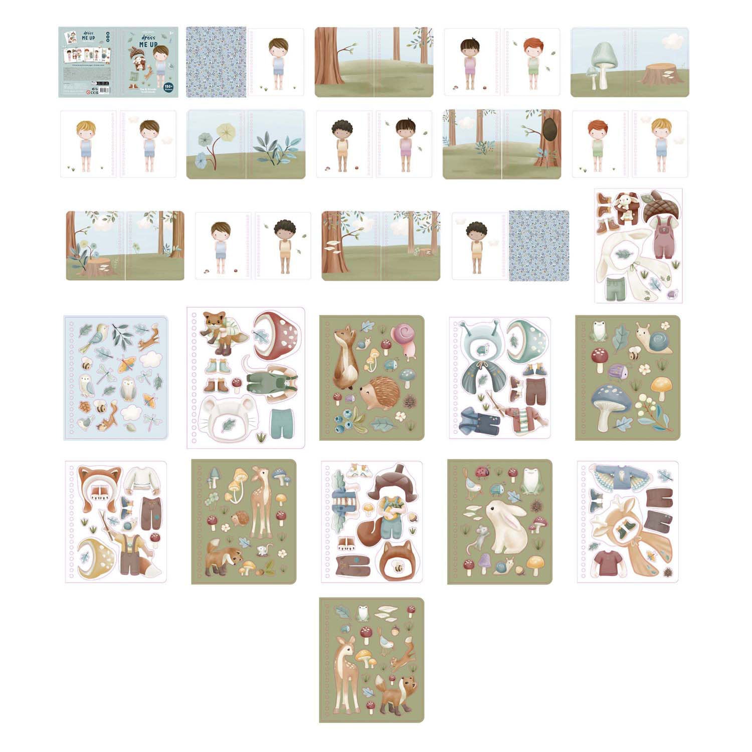 Little Dutch aankleedstickerboek Jim Forest Friends