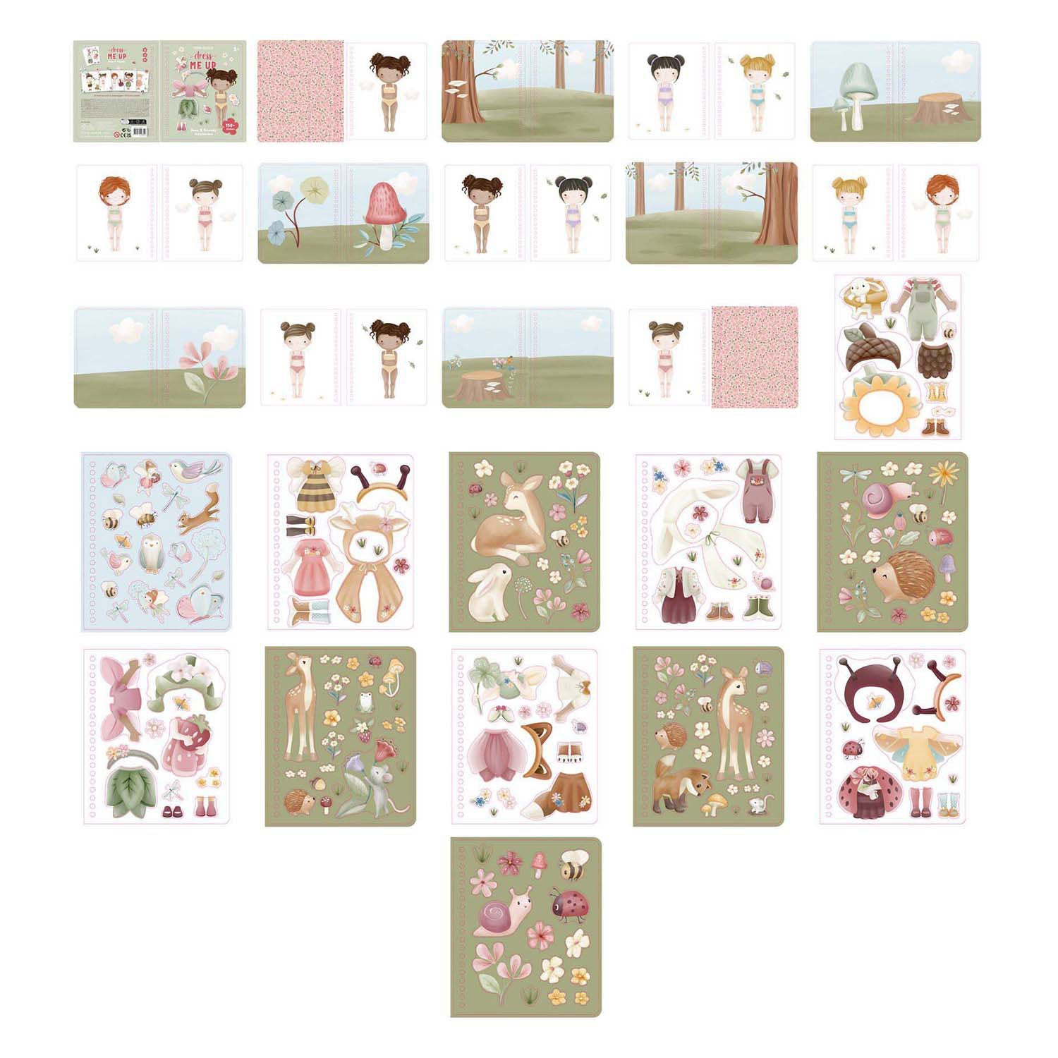Little Dutch aankleedstickerboek Rosa Fairy Garden