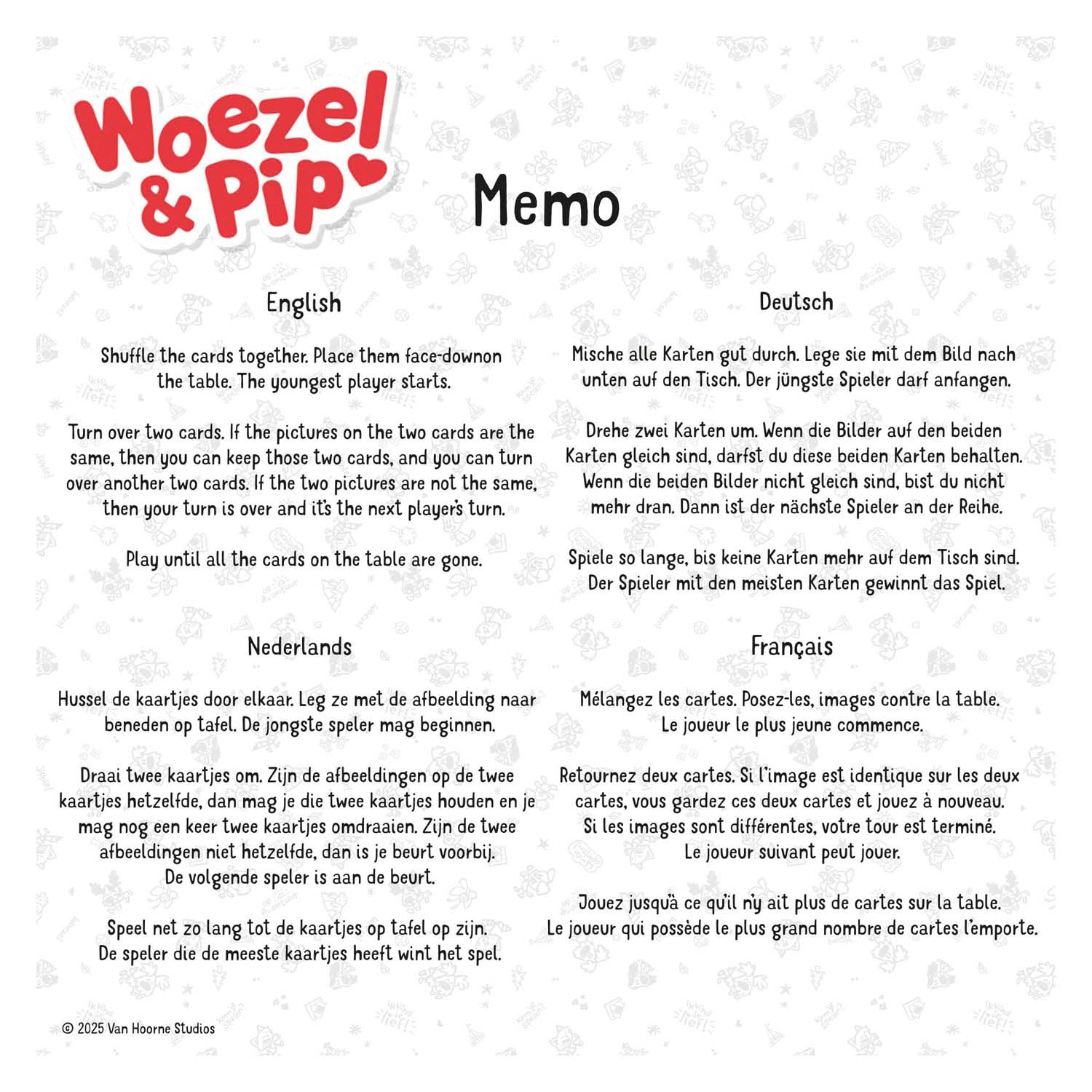 Bambolino speelgoed woezel pip spel memo