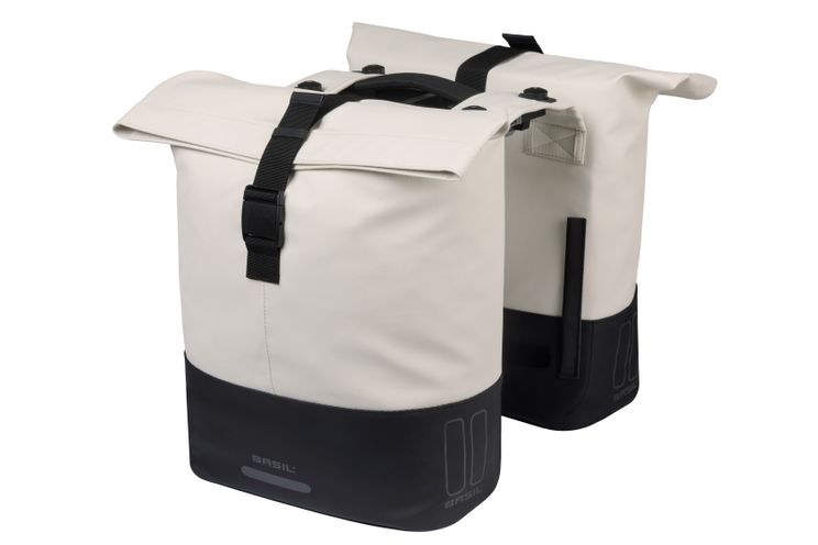 Basil tas cove dubbel wit zwart | mik | 32l
