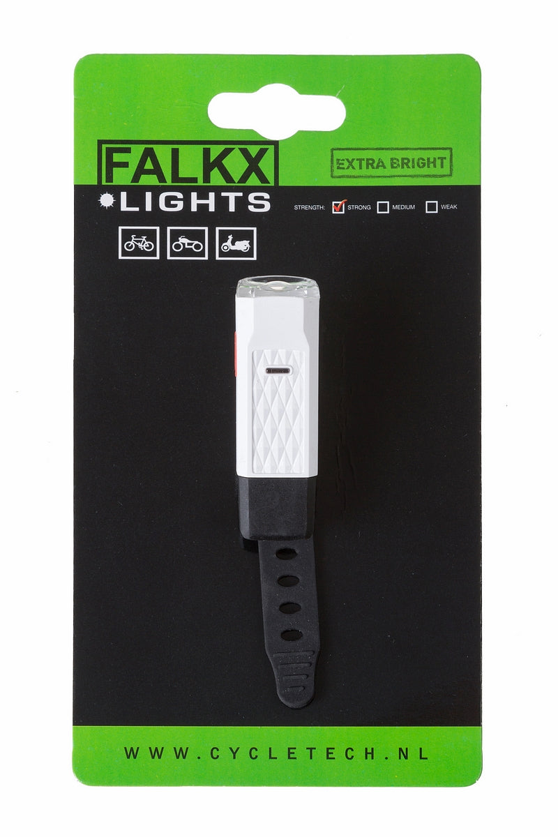 FALKX Mini-koplamp LED. USB oplaadbaar (hangverpakking).