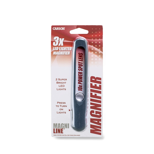 Carson magniline mt-25 reading ruler with led and spot lens 3x160mm
