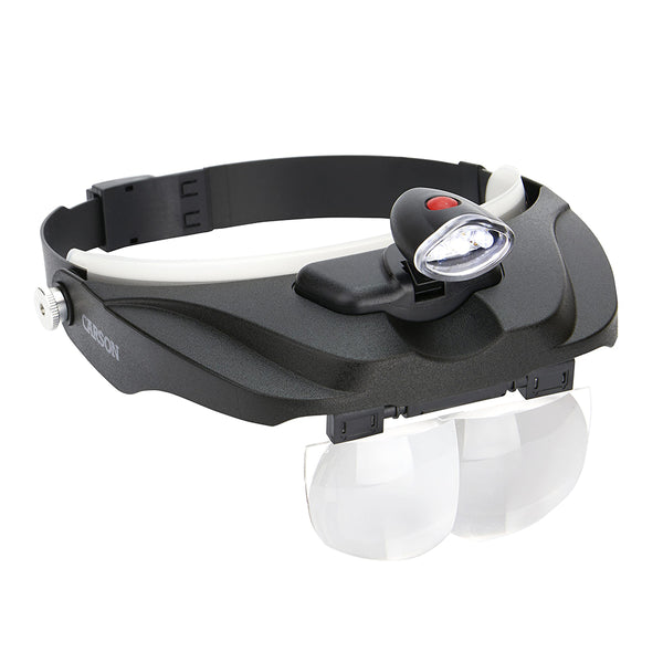 Carson Head Magnifier Pro Series MagniVisor Deluxe with LED and 4 Lenses