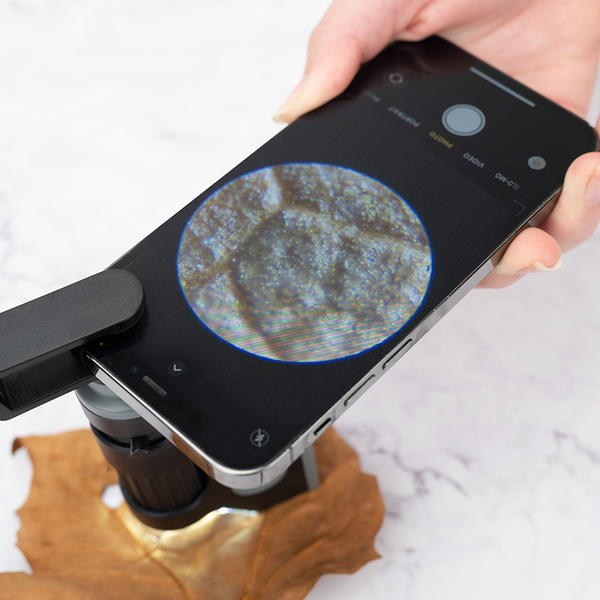 Carson MM-350 MicroBrite Plus 60-120x Handheld Microscope with Smartphone Adapter