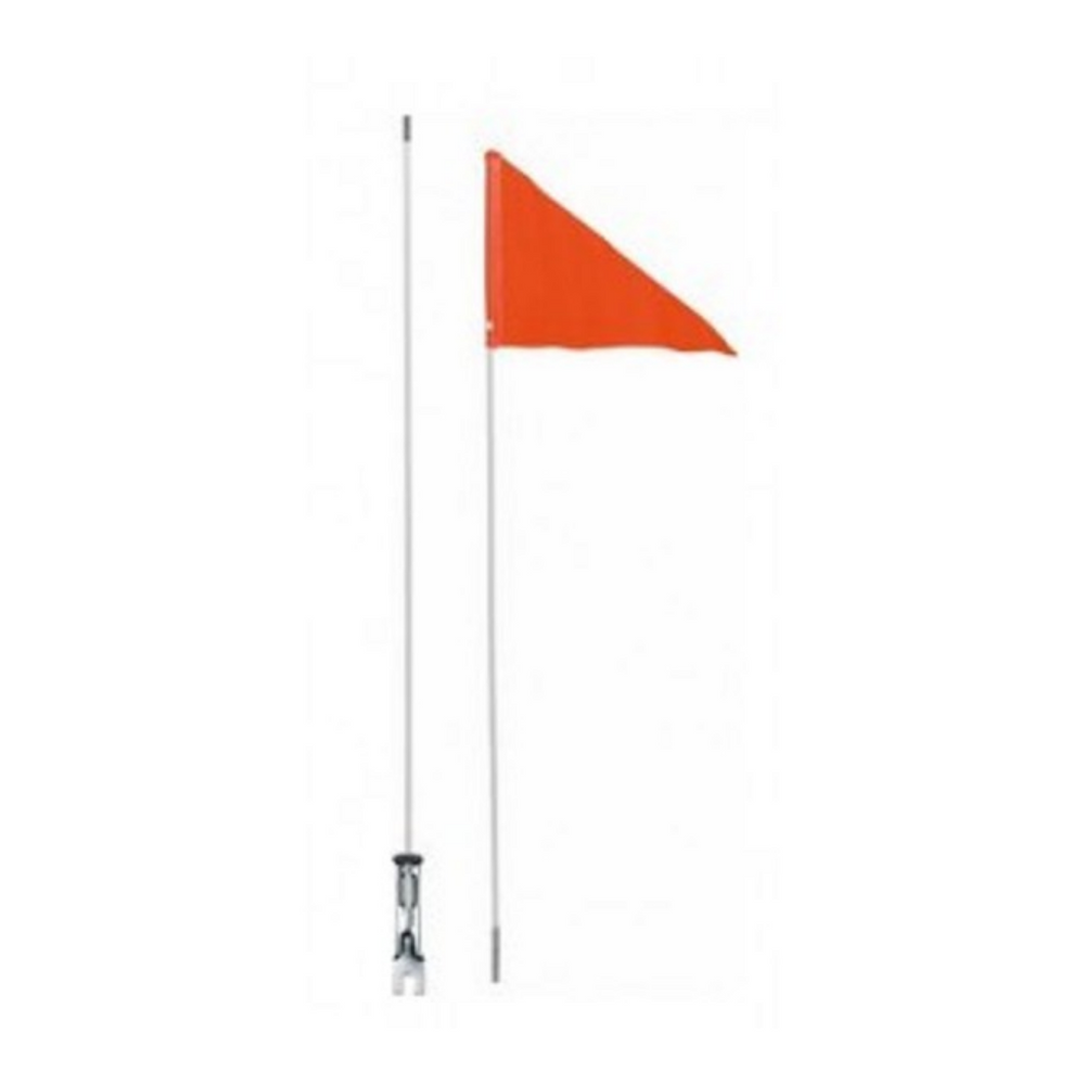 Drapeau de vélo Icetoolz 24052G0 avec tige en fibre de verre divisible 150 cm - orange