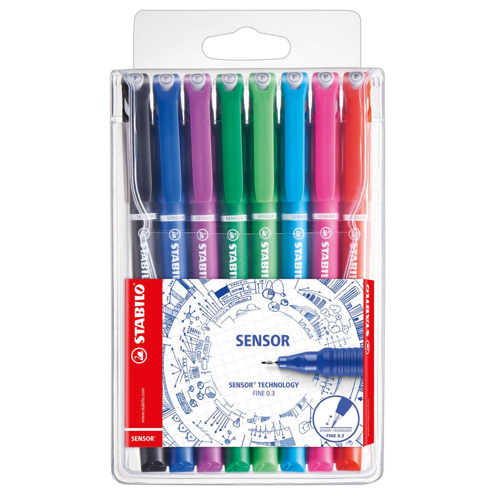 STABILO SENSOR - Fineliner 0,3 mm - Set Met 8 Stuks