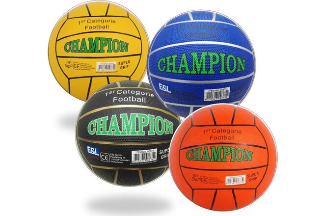 E l sports straatvoetbal kampioen - rubber - maat 5 - 380-420 gram - verschillende kleuren - assorti