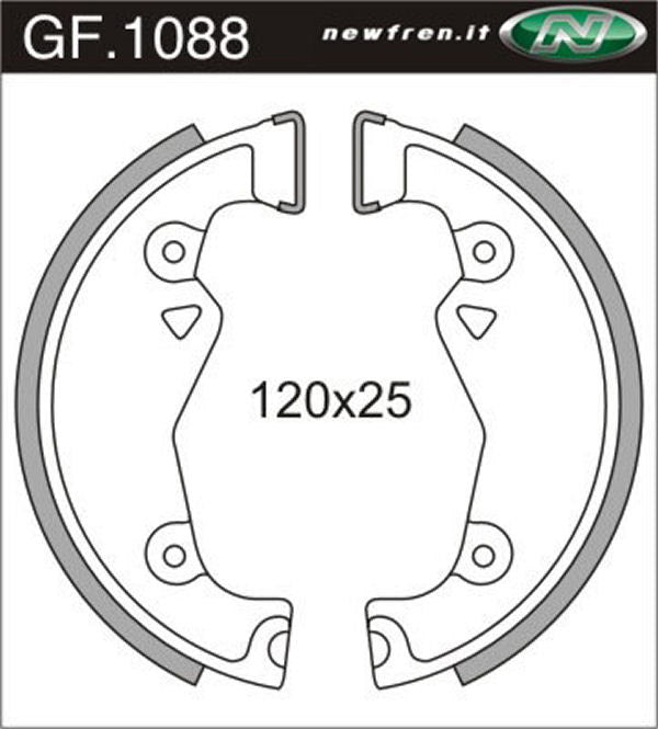 Remsegmentset Newfren GF1088 Zundapp 120mm kleine naaf