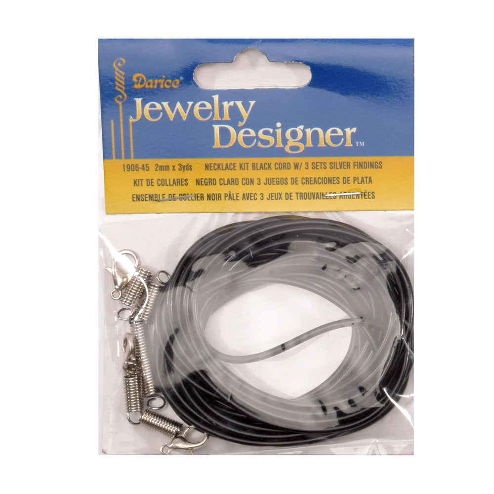 Darice • chain black+clasp 2mm 2.7m.