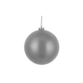 Bal onbreekbaar zilver mat - d15cm | 8 stuks