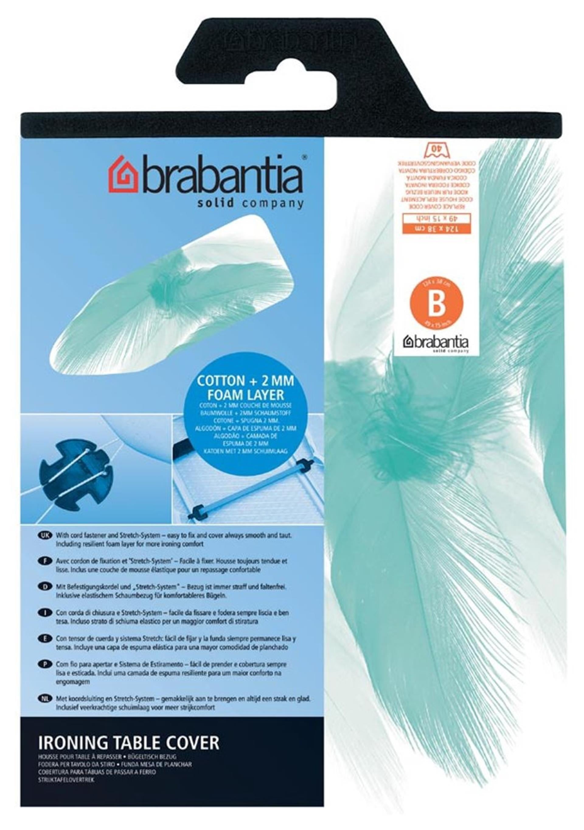 Brabantia strijkplankhoes 124x38 cm colorfull verstuurde kleuren