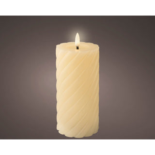 Kaemingk led kaars wax steady binnen creme h.17.3cm d.7.5cm