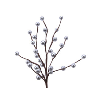 Kaemingk steker foam foam berries zilver | 5 stuks