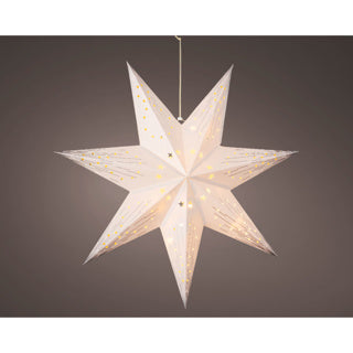 Kaemingk led ster papier steady binnen fsc mix 70% wit | 3 stuks