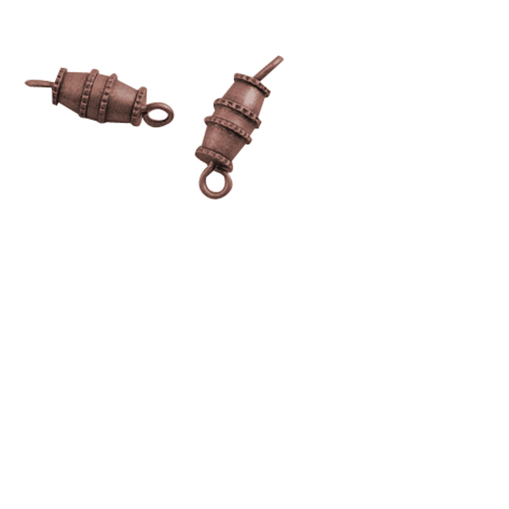 Darice • messing barrel clasp 10mm 4pcs antique copper