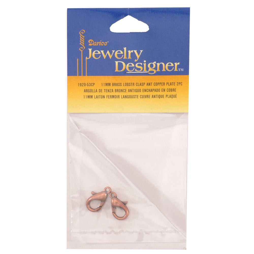 Vaessen creative • karabijnslot 11mm 2pcs antiek koper