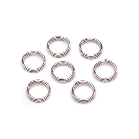 Vaessen creative • ringen dubbel 6mm 50pcs silver
