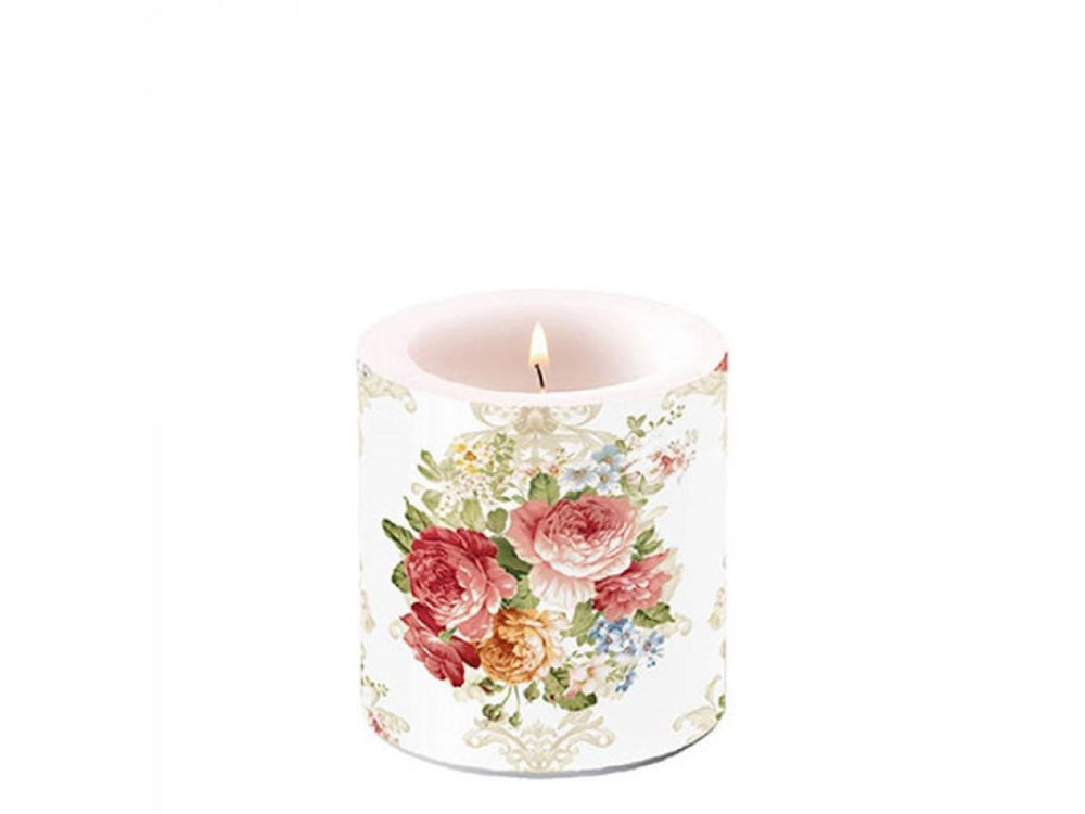 Ambiente kaars klein sara cream ø7,5xh8cm paraffine