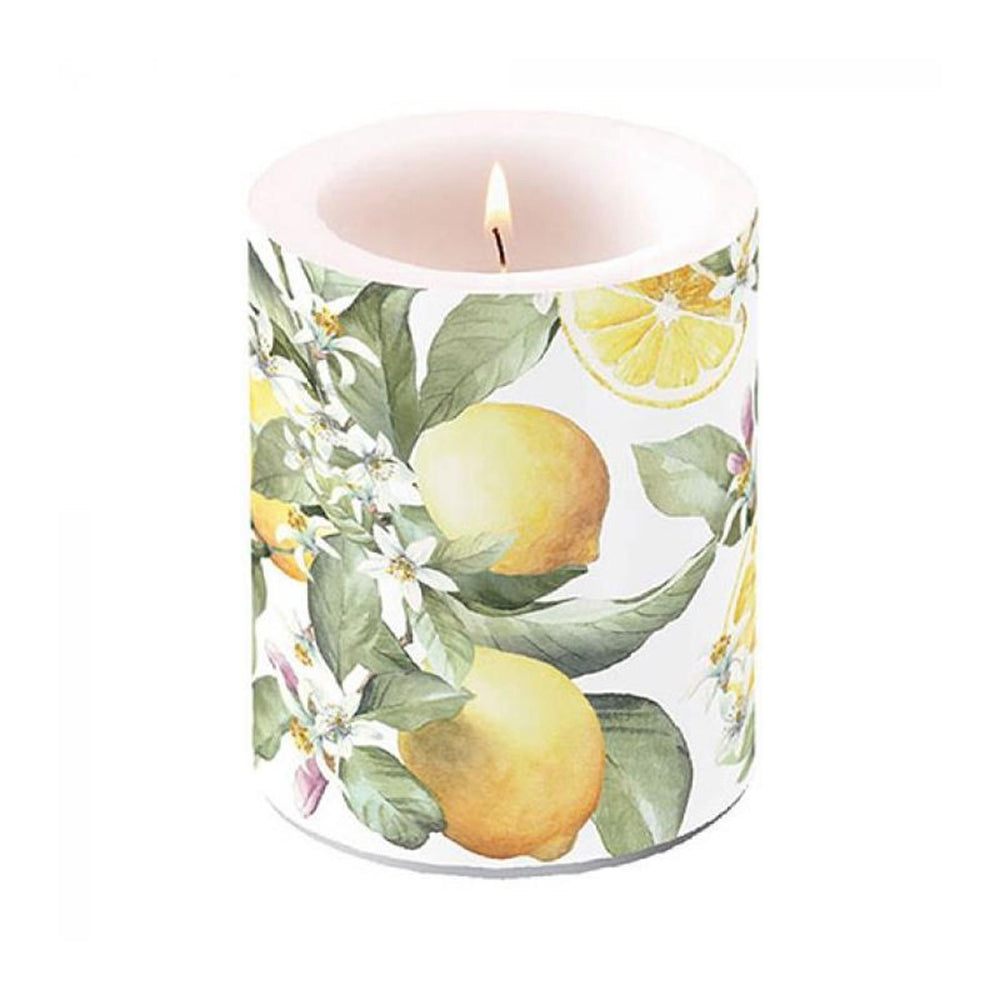 Ambiente kaars klein limoni ø7,5xh8cm