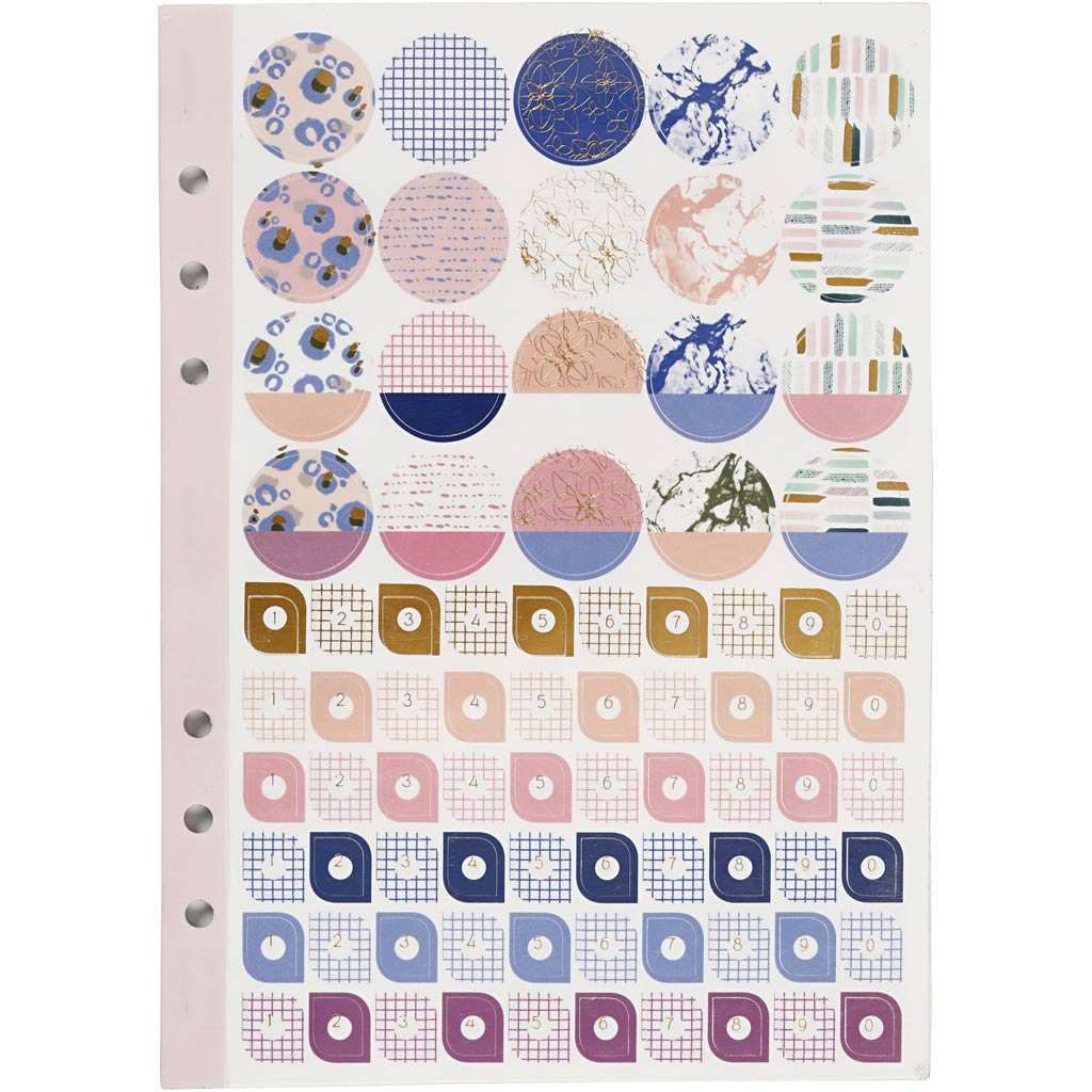 Creativ bedrijfsstickerboek bloemen a5 voor planner, 578st.