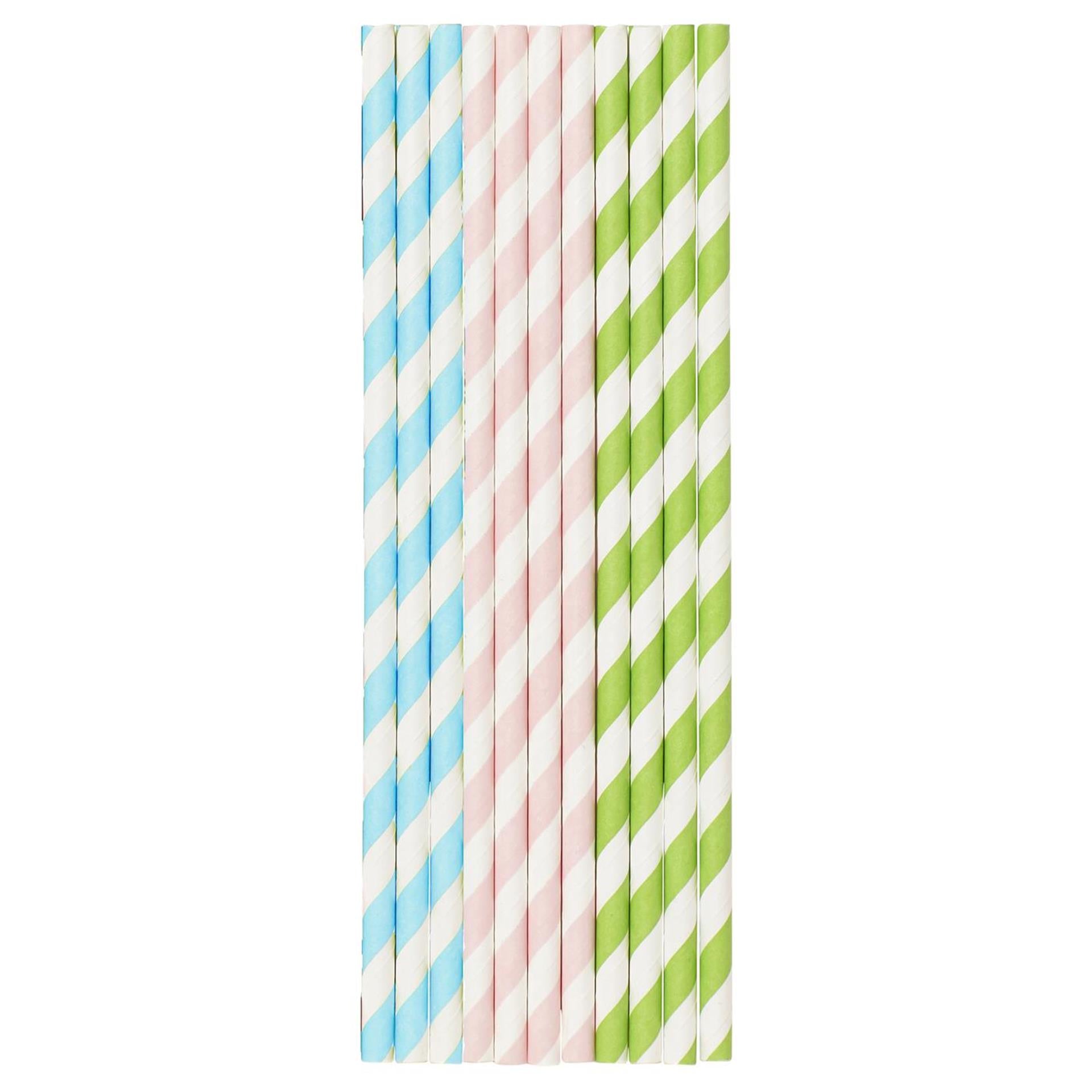 Duni papieren rietjes pastels 20cm pak a 25 stuks