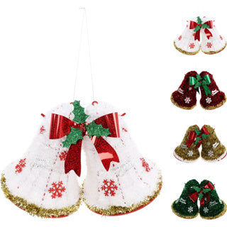 Bel kerstdeco 38cm 4ass d | 2 stuks