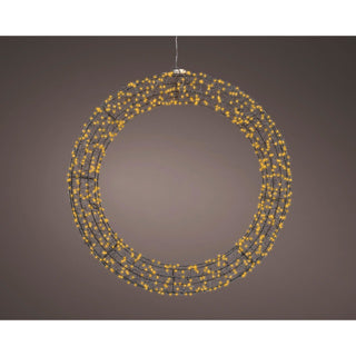 Kaemingk micro led krans metaal steady buitenl.7.5cm x w.58cm x h.58cm