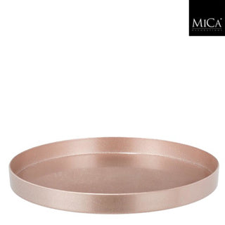 Edelman mila decoratie tray recycled plastic champagne h3xd32cm