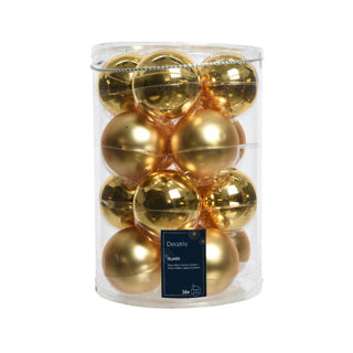 Kaemingk kerstballen glas shiny,matt mixdia8cm