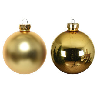 Kaemingk kerstballen glas shiny,matt mixdia8cm