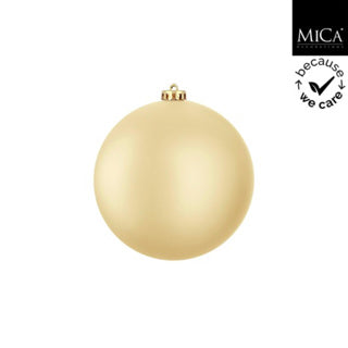 Edelman bal onbreekbaar goud mat - d15cm | 4 stuks
