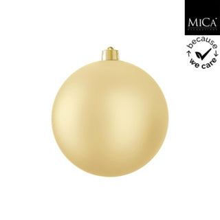 Edelman bal onbreekbaar goud mat - d20cm | 2 stuks