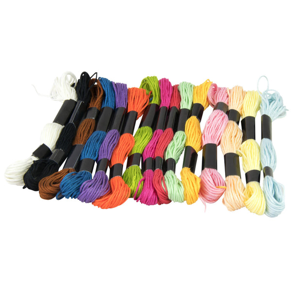 Edco cotton craft threads embroidery floss 8mtr, 15pcs.