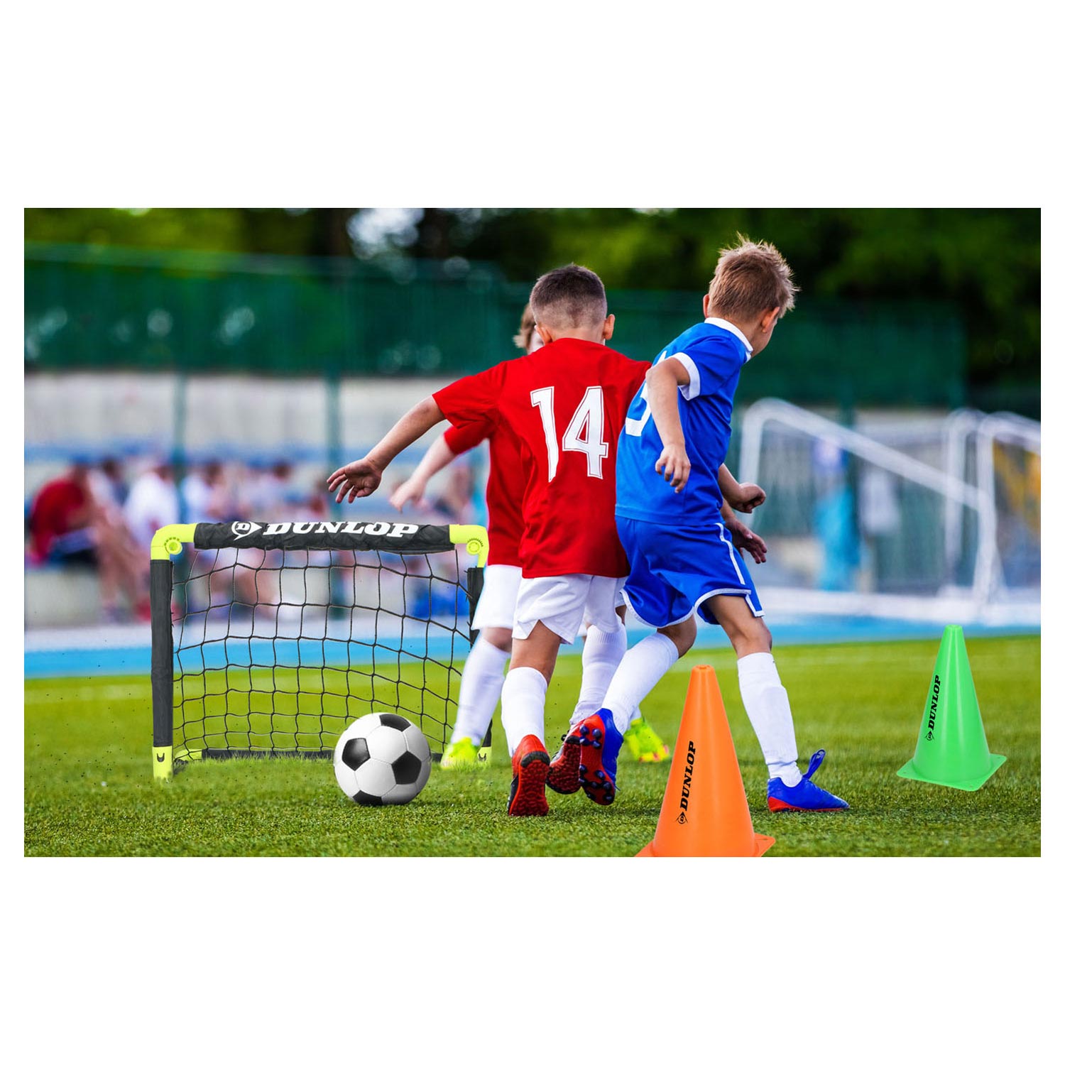Voetbalgoal met grondpinnen, set van 2