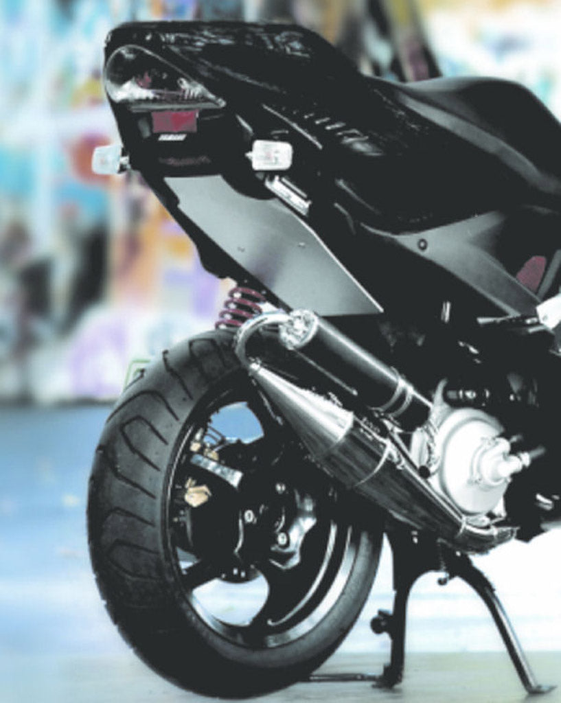 Zadelafdekking OpticParts Yamaha aerox tot bj. 2014 aluminium mat zilver