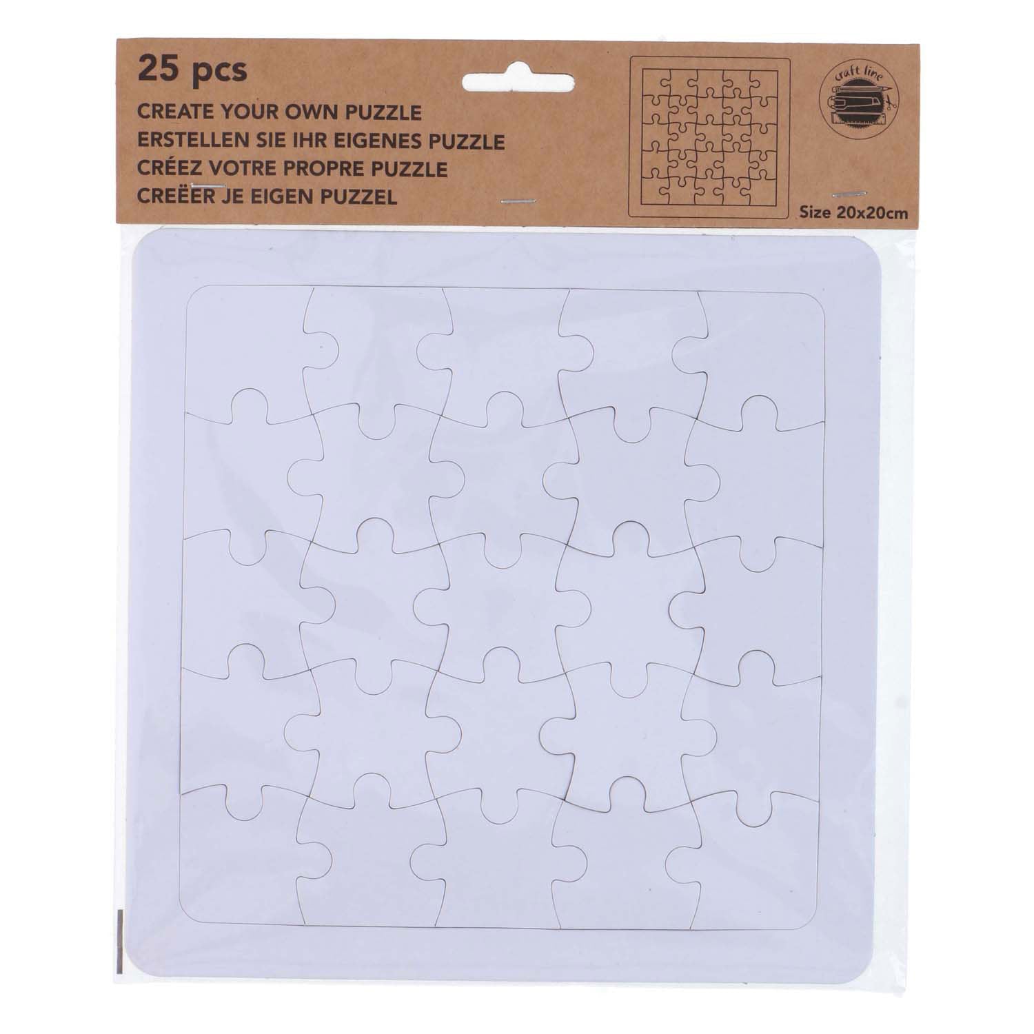 Maak je eigen puzzel 20x20cm, 25st.
