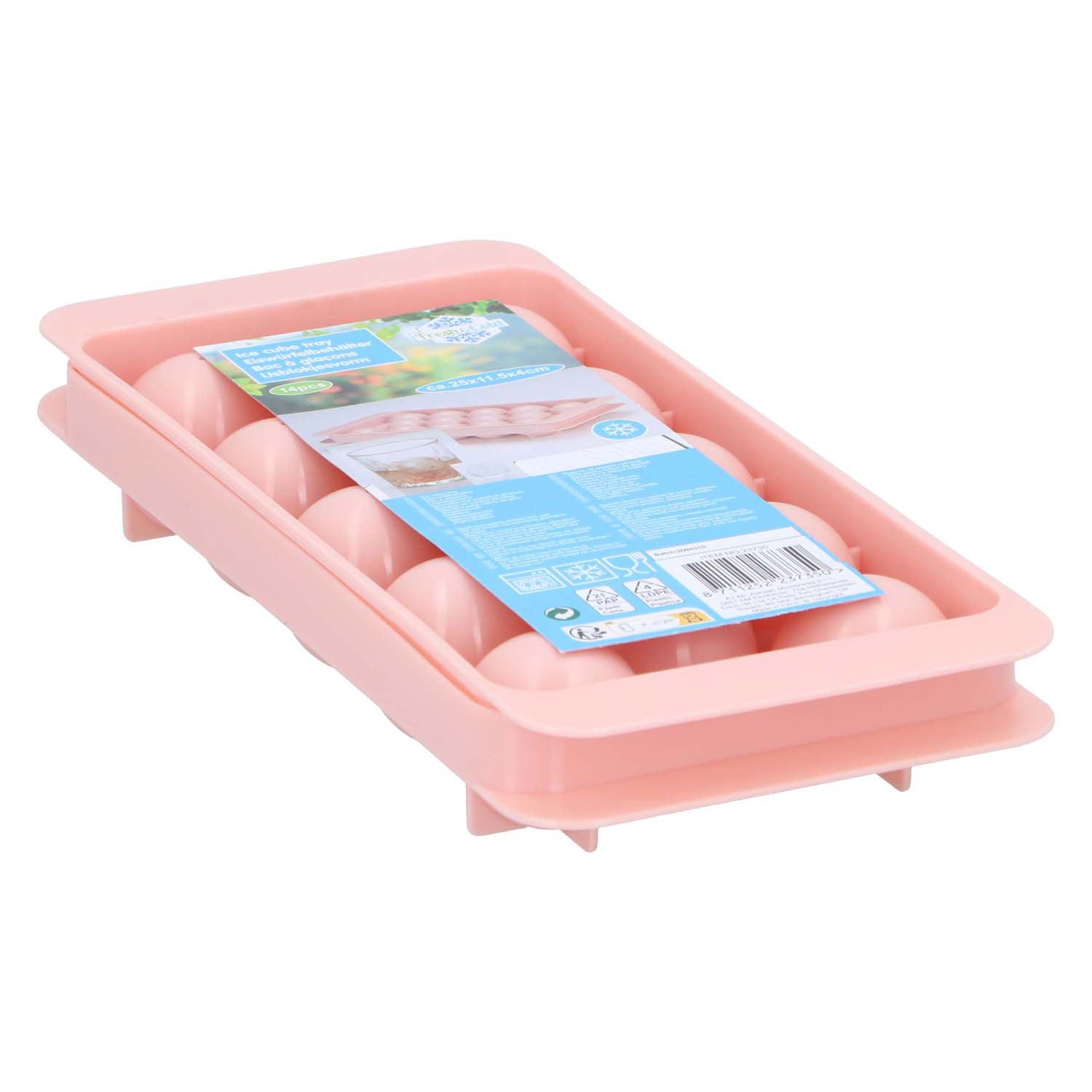 Ijsblokjesvorm met deksel, 14dlg.