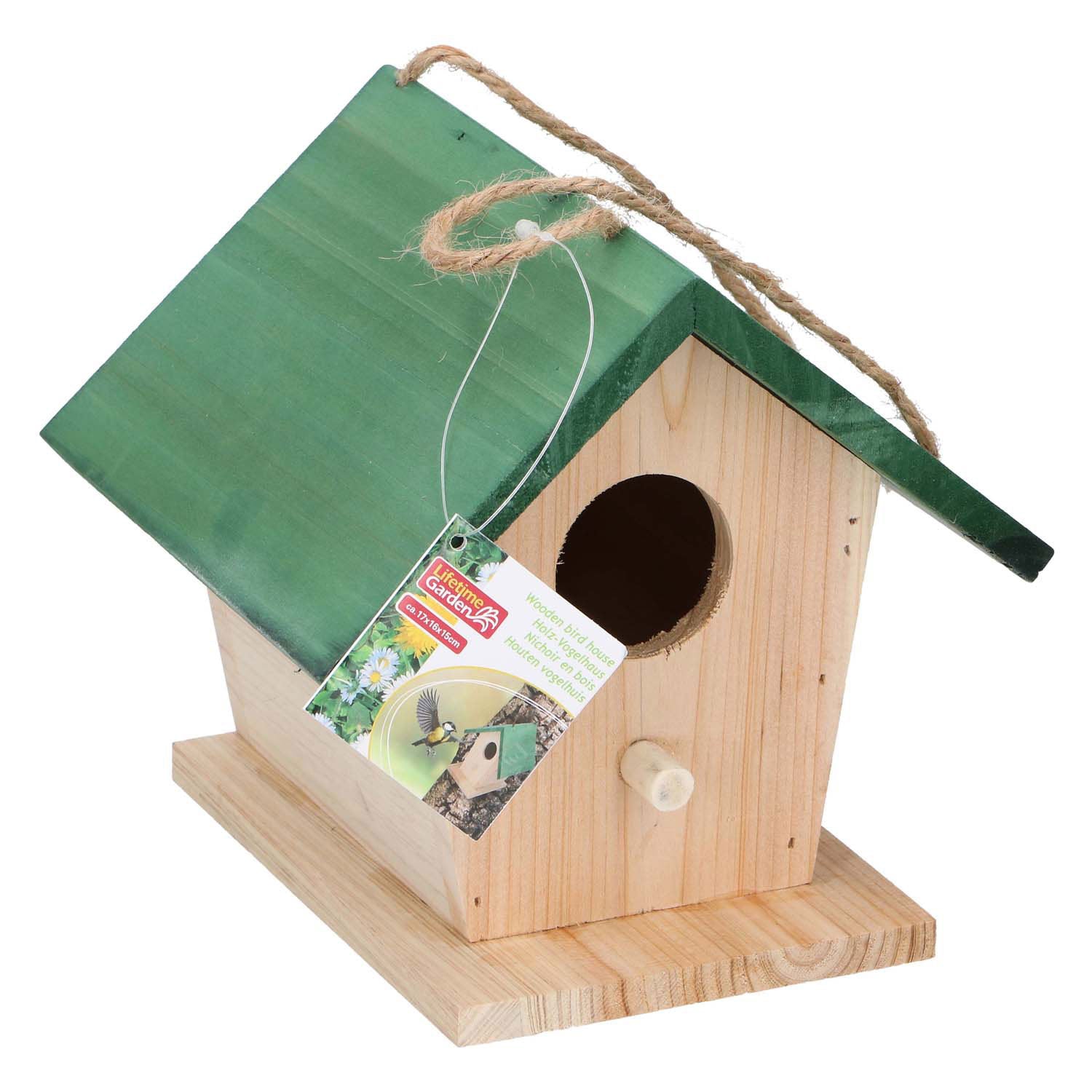 Vogelhuisje 17x16x15cm