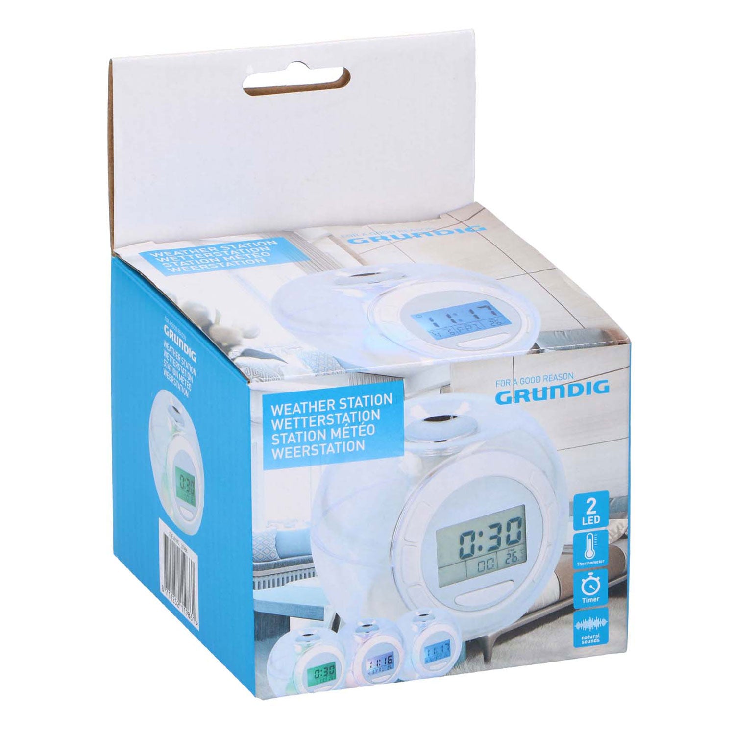 Klok en weerstation, 2 leds