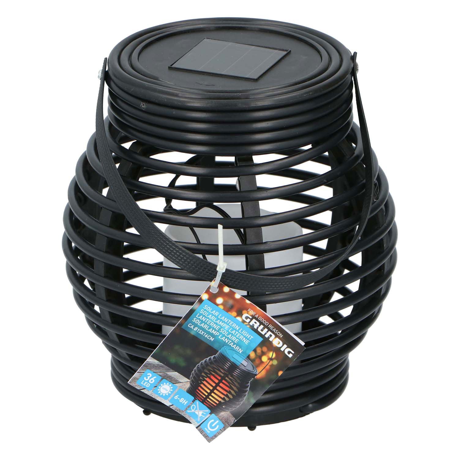 Grundig lantaarnlamp op zonne-energie, d15x16cm
